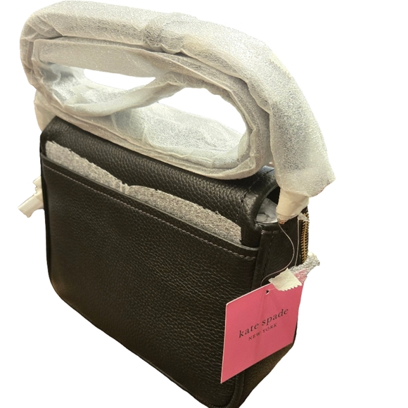 #59 NWT - Kate Spade Laurel Way Large Carsen Saffiano Leather Crossbody Black - Picture 6 of 9